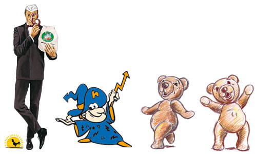 verschiedene Aktionsfiguren